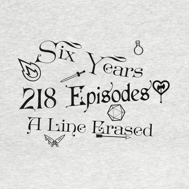 A Line Erased - 6 years, 218 Episodes, Rusty Quill Gaming by Rusty Quill